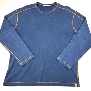 JAKE AGAVE XL Desperado Thermal Shirt Blue Supima Cotton USA Made Luxury Ribbed